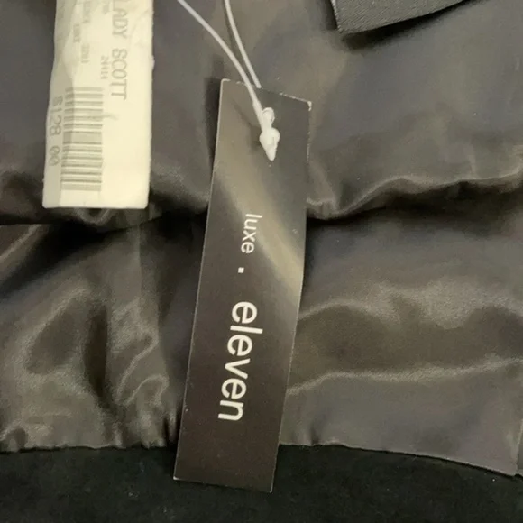 Luxe Eleven | Black & Blue Leather Skirt - Picture 6 of 6